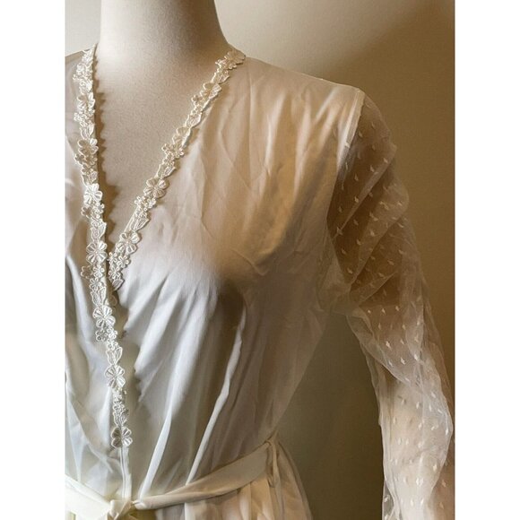 BHLDN Flora Nikrooz Showstopper Cover Up Robe Ivory Honeymoon Size M NEW - Picture 5 of 8